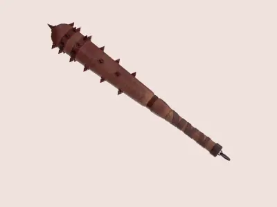Baseball Bat Collection Blood And Without Blood Version Low-poly 3D model