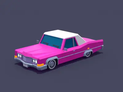 Cadillac Coupe deVille Low-poly 3D model