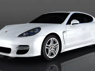 Porsche Panamera 2012 Low-poly 3D model