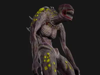 Mutant  monster Low-poly 3D model