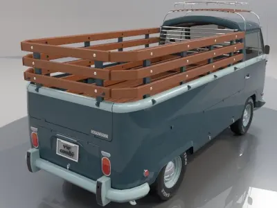 Volkswagen T2 Combi - Kombi 1970 pick-up 3D model