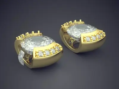 Luxury Brooches With Sophisticated Diamond CAD 3091 3D print model