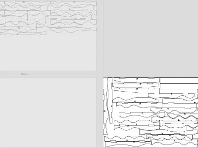 Parametric Wood Wall Decor Waterdrop 3D and Cnc File 3D model