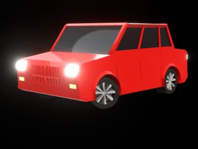 High-Quality Low Poly vehicle 3D Model for Games and Animations Low-poly 3D model