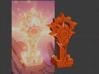 Pyro Gnosis-Genshin Impact-Mavuika-3D Printable 3D print model