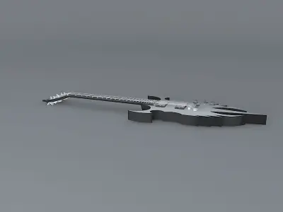 The Punisher guitar Free 3D model