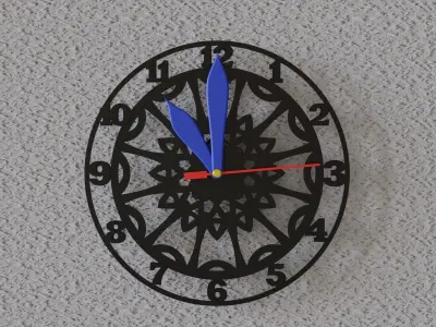 shape 4 wall clock 3D print model