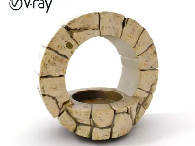 Stone Arch Ruin model pack with PBR Textures Low-poly 3D model