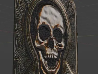 Iron Skull Emblem 3D model