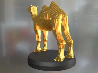 Parametric Camel Low-poly 3D model purchase