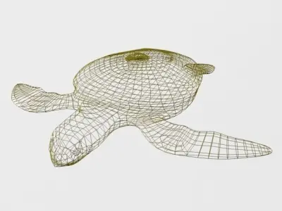 Green Turtle Low-poly 3D model