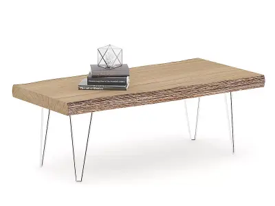 Rough Table with Books 3D model
