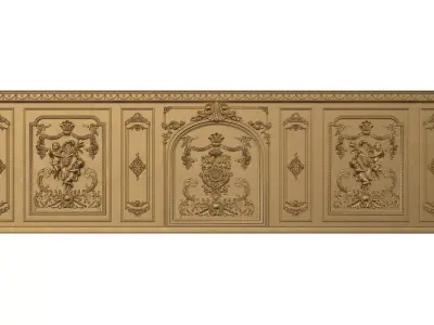 royal wall paneling A 3D model
