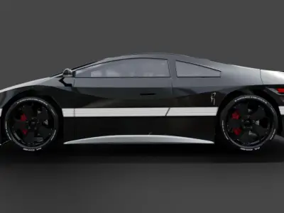 Futuristic concept car 3D model