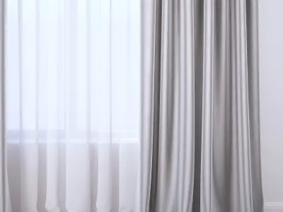 Set 117 Curtains 3D model