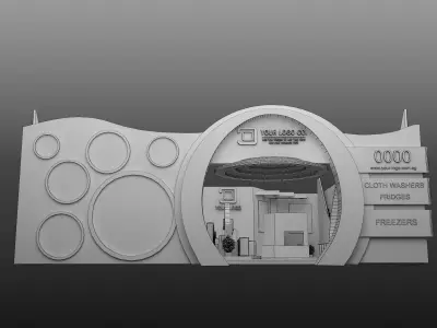 Booth Exhibition Stand a474 3D model
