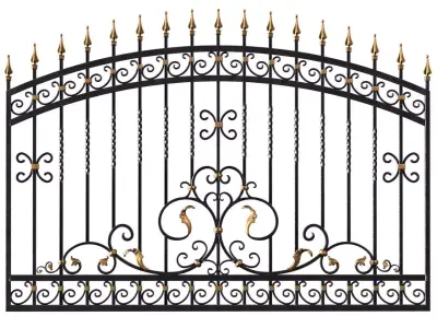 Classic Forged Fence 3D model