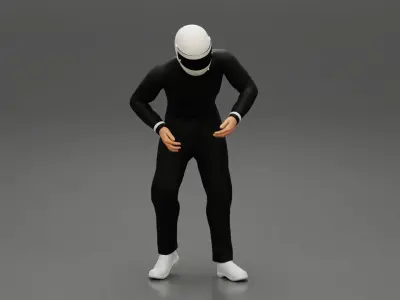 Driver walking and carrying pose 3D print model