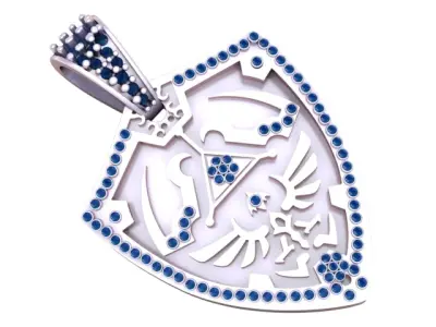 SHEILD PENDANT 3D PRINTABLE MODEL  3D print model