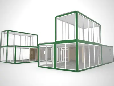 Auto showroom modular 3D model
