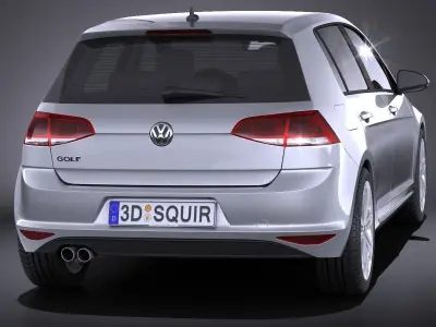 Volkswagen Golf 2017 5-door 3D model