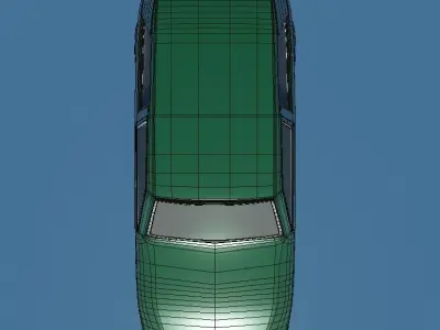 Cartoon Car Low-poly 3D model 11