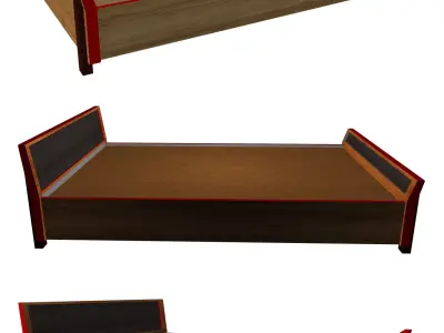 Modern Bed Free low-poly 3D model