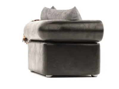 Sedute Abbey Sofa with pillows bolster cushions and blanket 3D model