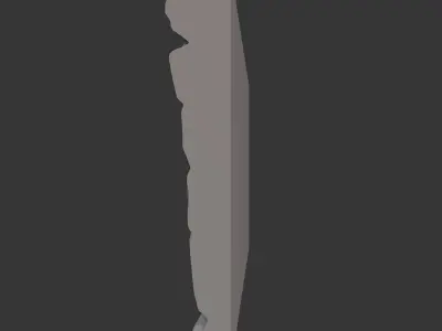 Ancient Stone Fortress Wall 3D model