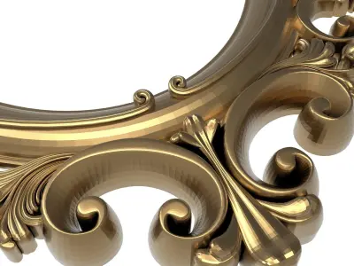 carved frame 3D model 21