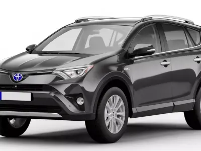 Toyota RAV4 Mk4  XA40 Hybrid HQ Interior 2016 3D model