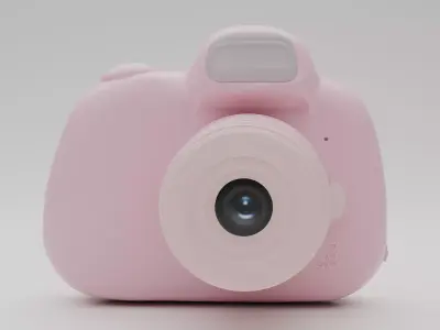 Kids camera Low-poly 3D model