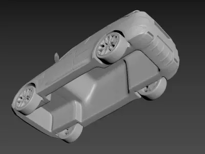 Range Rover Sport 2020 on a small scale 3D print model