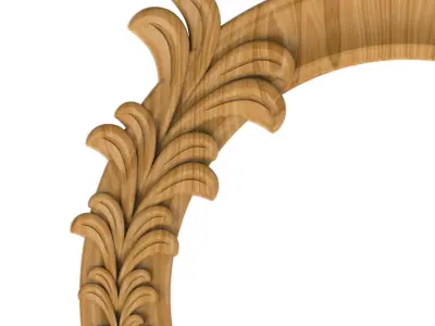 Carved picture frame STL 3D model 11