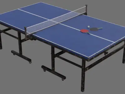 Ping Pong Table 2B Low-poly 3D model