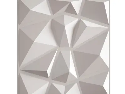 Volumetric plaster wall 3D panel 3D model