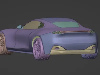 2-Door Sports Coupe Low-poly 3D model