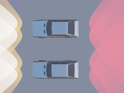 Old cartoon Rally sport car Low-poly 3D model