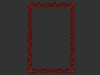 Carved frame  3D model 5