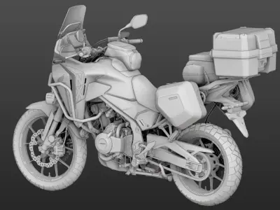 2024 Honda NX500 3D model 3D model
