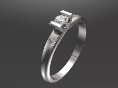 Engagement Ring Glamor 3D print model