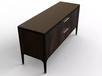 Cabinet Low-poly 3D model purchase