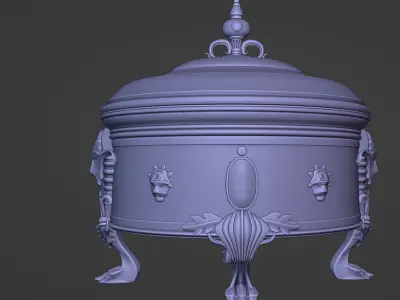 Sugar Bowl 3D Model - Free High-Poly with Texture  Free 3D model