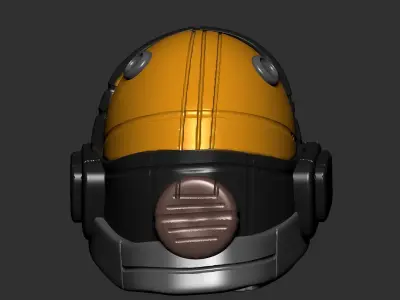 helmet scifi high poly sculpt 3d printable 3D model 3D model