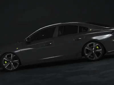 Peugeot 508 PSE 2021 Low-poly 3D model