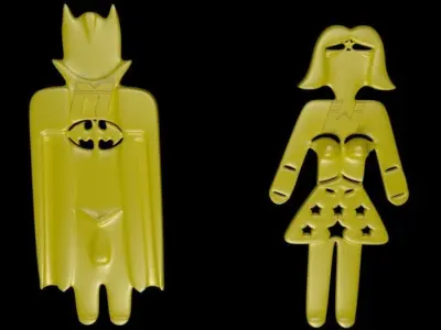 Restroom plate Free 3D print model