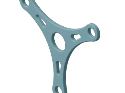 Plastic Bike Crank Arm Bracket Toy 3D model