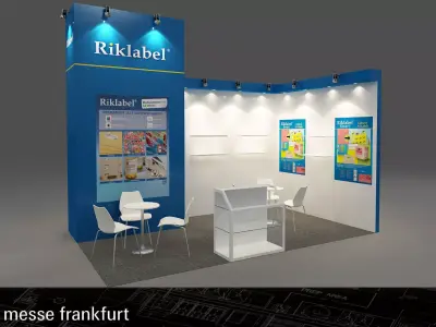 exhibit exhibition stand design for messe frankfurt Free 3D model