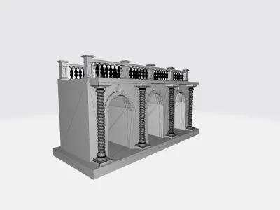 Arched doorway Arcade render 3D print model