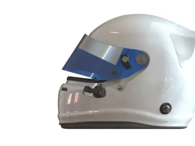 Arai GP 6 racing helmet complete with tear off and spoiler 3D model